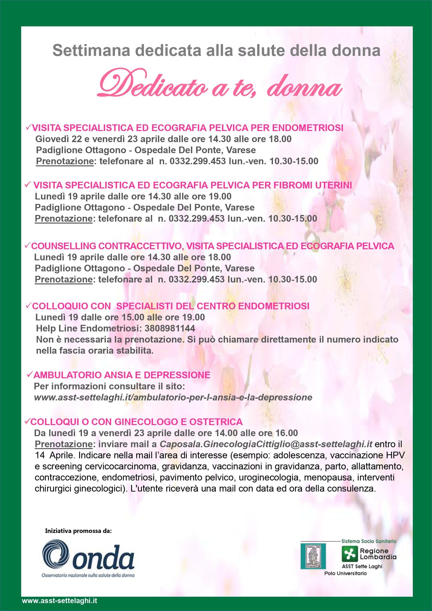 Bollini Rosa all’Ospedale Filippo Del Ponte