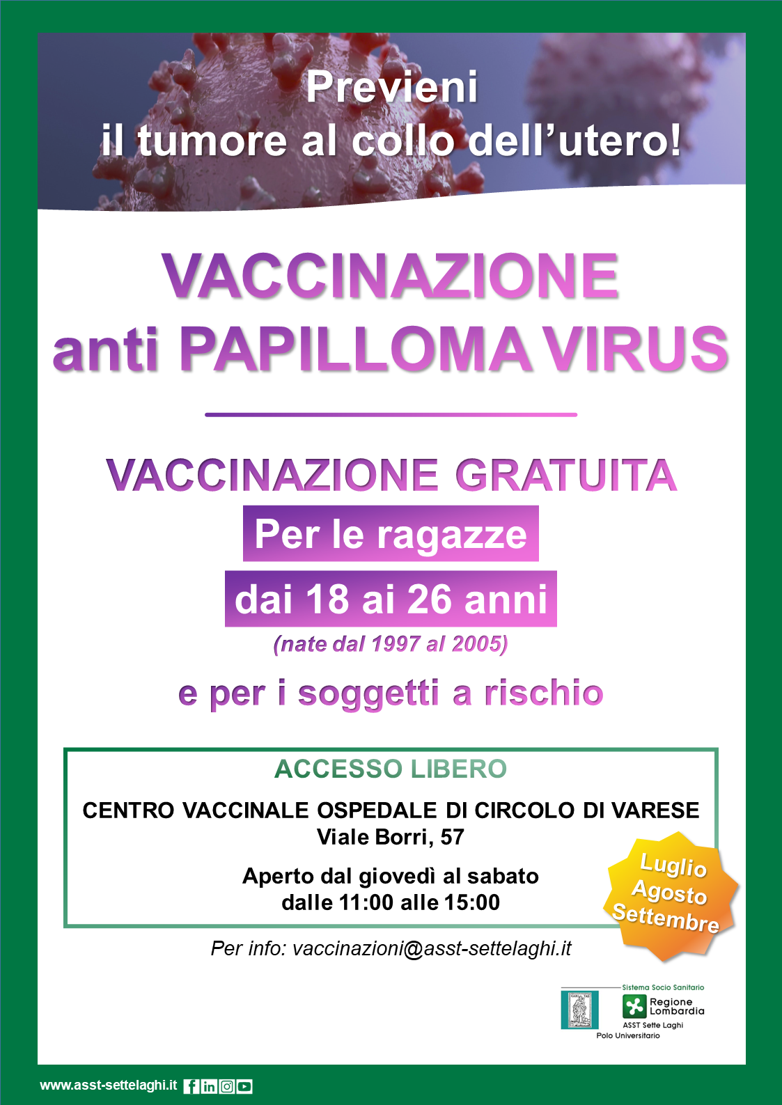 Vaccinazioni Anti papilloma Virus