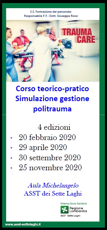 Corso teorico-pratico: Simulazione gestione politrauma - EVENTO SOSPESO