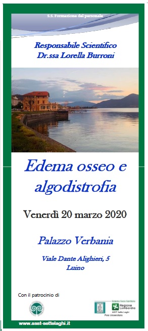 EDEMA OSSEO E ALGODISTROFIA - EVENTO SOSPESO - SARA' RIPROGRAMMATO