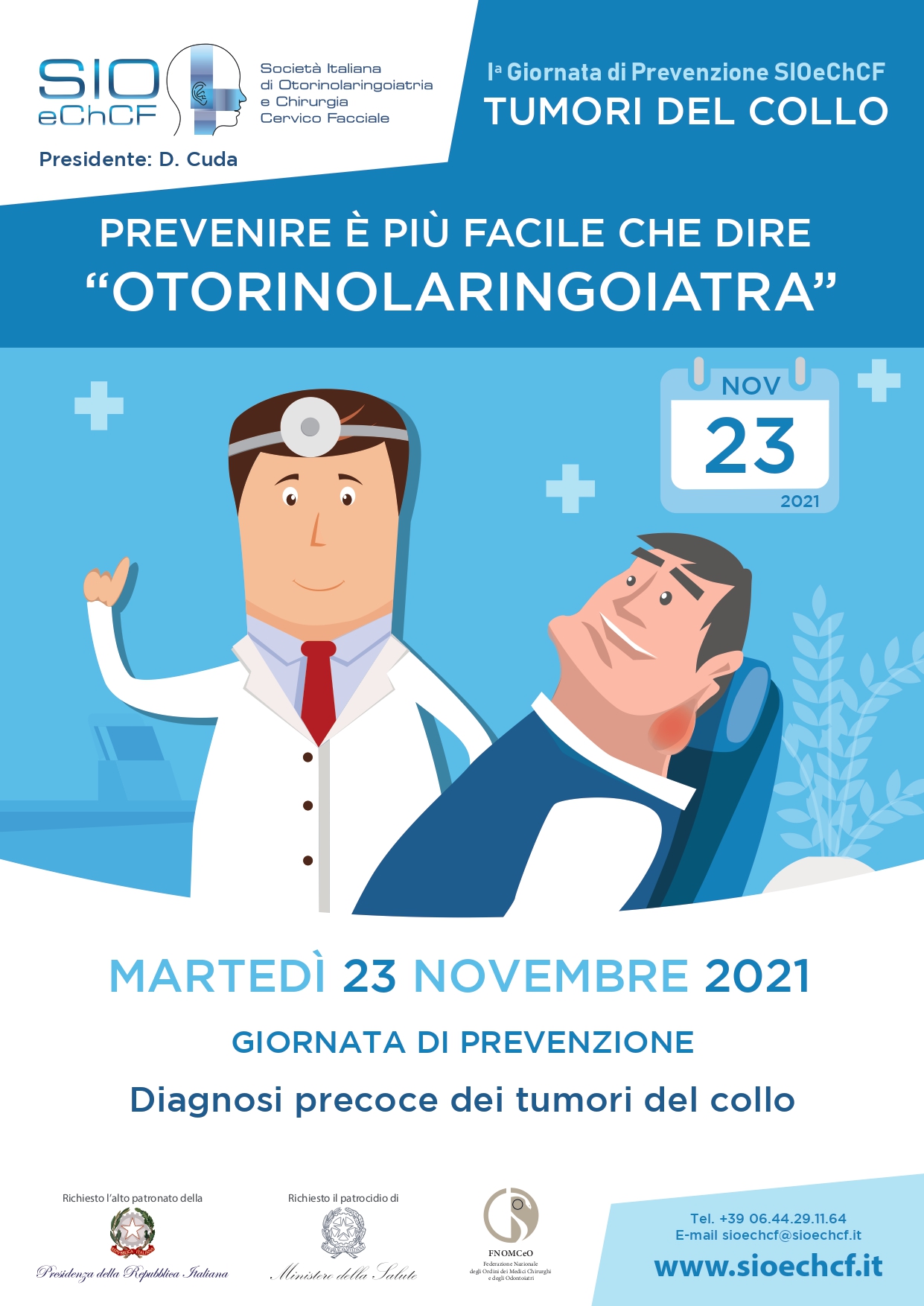 Giornata di prevenzione dei tumori del collo.