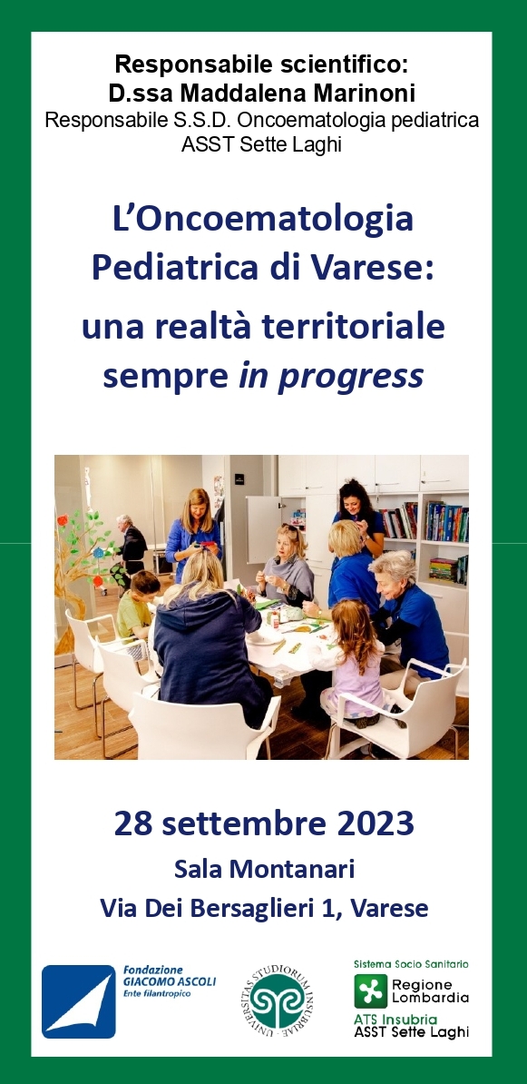 L'Oncoematologia pediatrica varesina e la sua costante crescita sono al centro del congresso organizzato da ASST Sette Laghi in partnership con ATS Insubria e Fondazione Giacomo Ascoli.