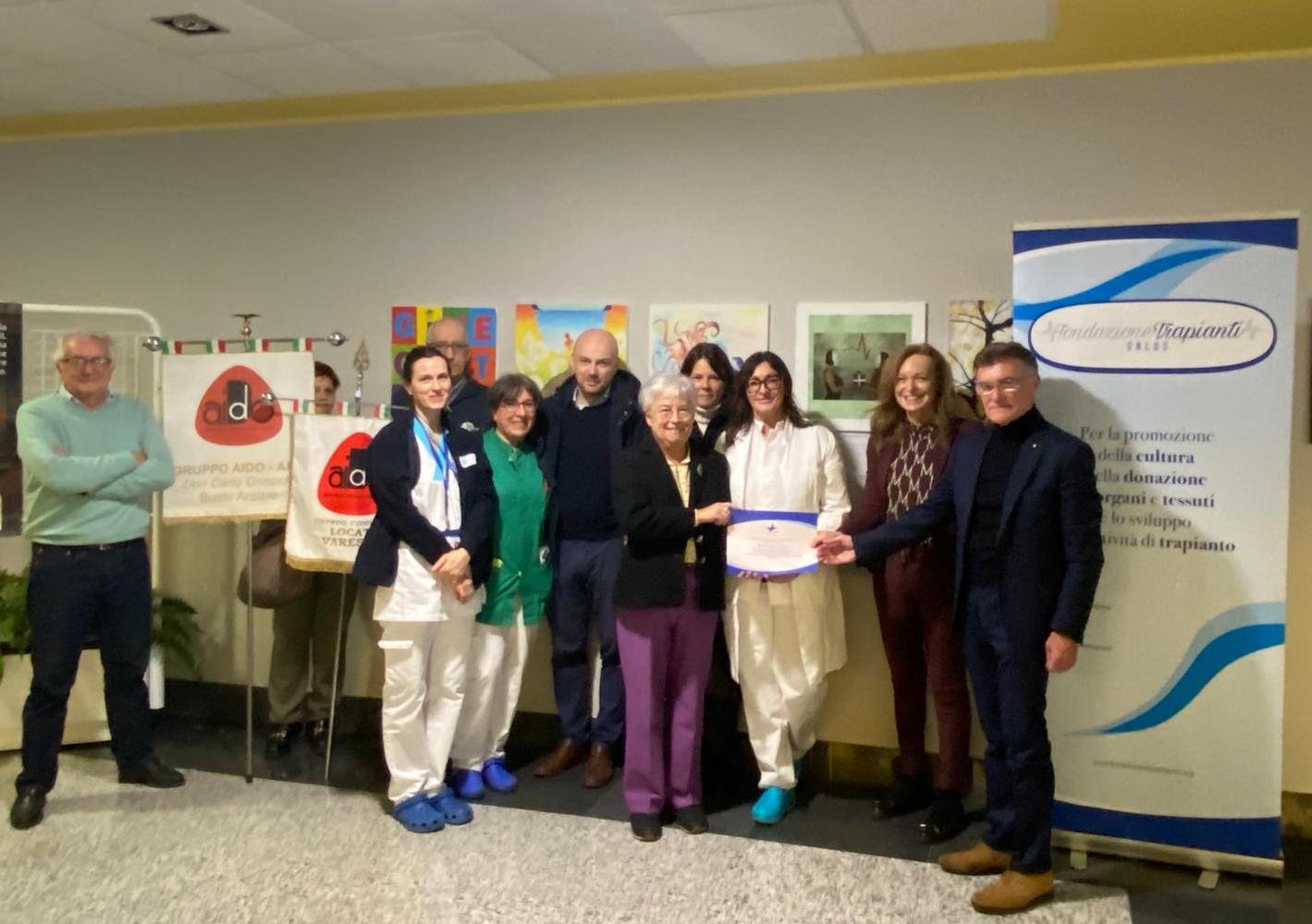 L'impegno di ASST Sette Laghi per la donazione e il trapianto di organi premiato con la “Stella della Donazione
