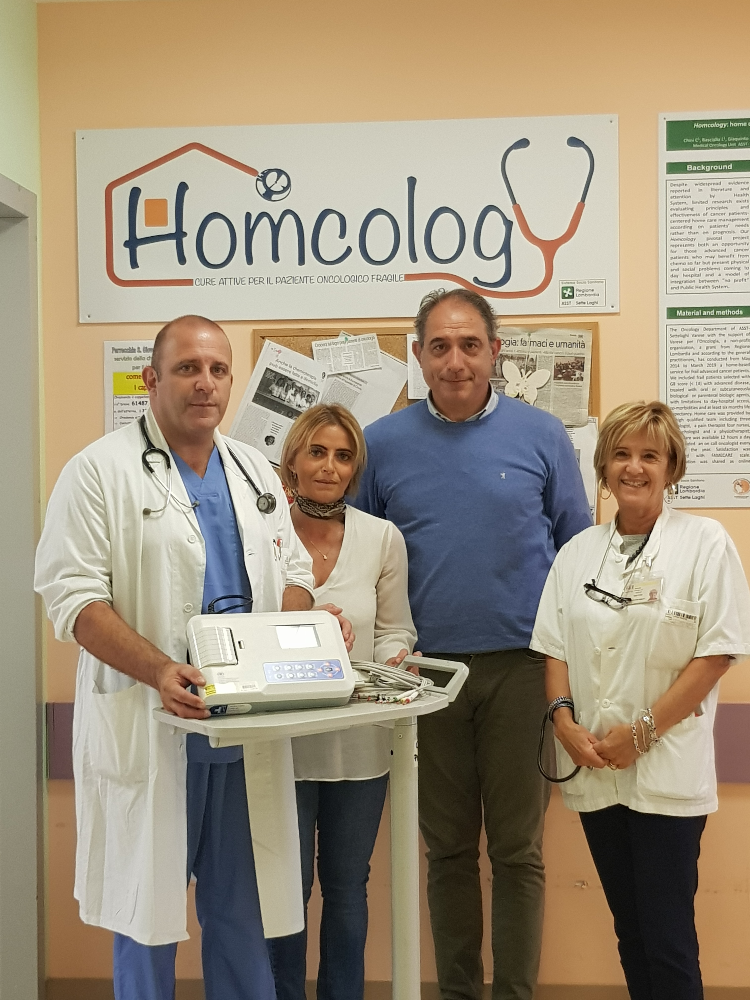 L'associazione NJOY dona un elettrocardiografo per le cure oncologiche domiciliari